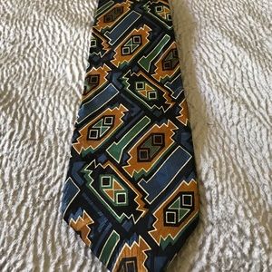 Aztec inspired men’s silk tie